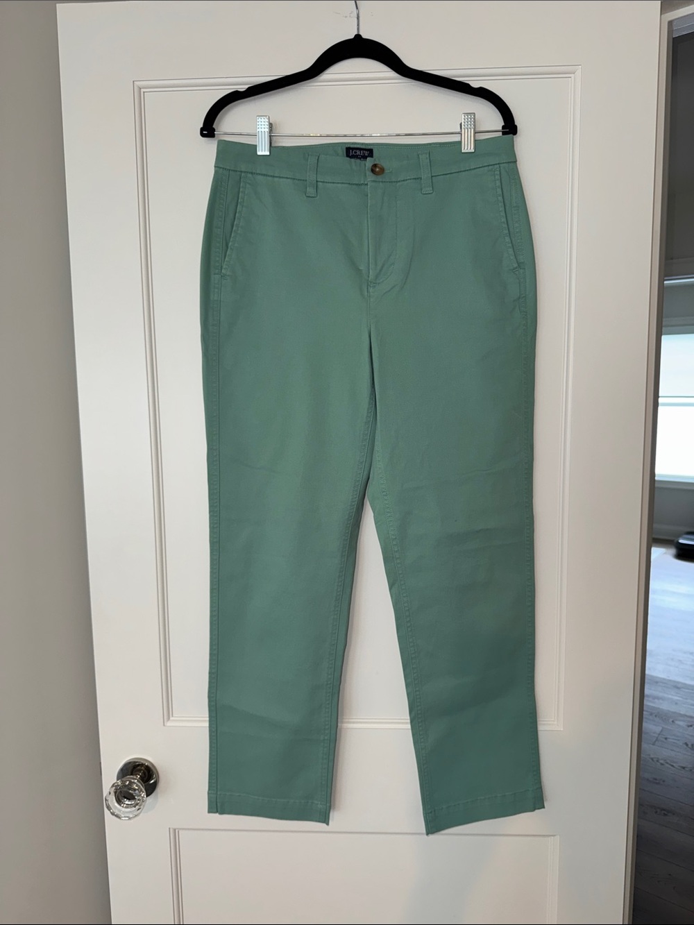 J CREW boyfriend chino pants NEW size 6 tag removed cool green color